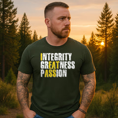 Integrity Shirt – Integrity Greatness Passion Tee – Funny Hidden Message T-Shirt – Dirty Mind Graphic Tee – Subtle Adult Humor Shirt